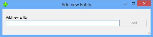 Add Entity dialog