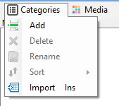 Add Media Category dialog