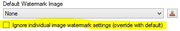 Default image watermark override option