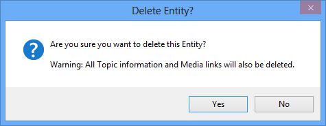 Delete Entity confirmation dialog