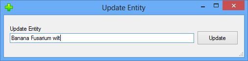 Update Entity dialog