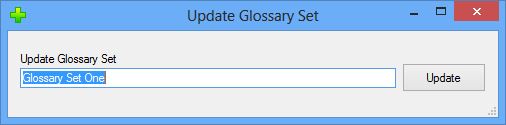 Update Glossary Set name dialog