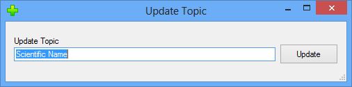 Edit/Update Topic dialog