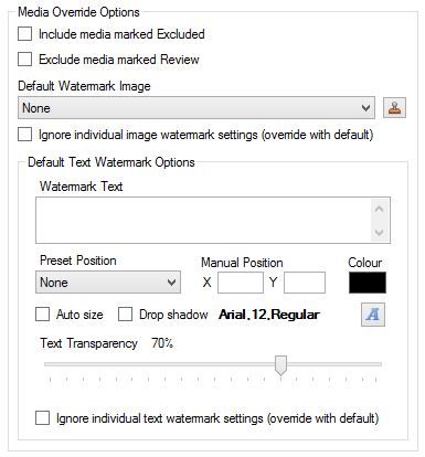 Media Override options found within the main fact sheet export dialog