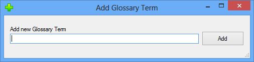 Add new Glossary Term dialog
