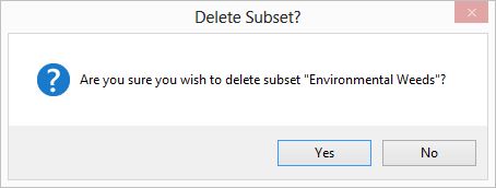 Delete Subset confirmation dialog