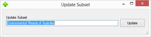 Update Subset dialog