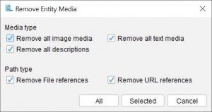 Lucid Builder remove Entities media dialog