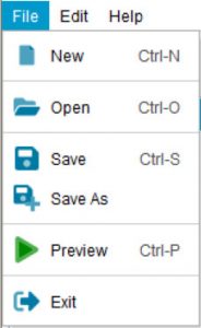 Lucid Builder Natural Language Template Editor File Menu