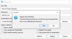 Lucid Builder Deploy dialog Preview key on completion