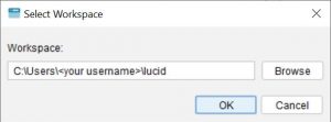 Lucid Builder Workspace dialog