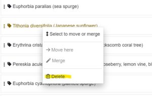 Lucid AI right click context popup menu - delete entity label option